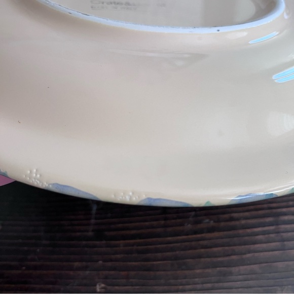 Crate&Barrel Italy Hand Painted Lemon Print Ceramic 10” Dinner Plate - Picture 11 of 12